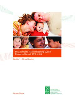 Ontario Mental Health Reporting System Resource …
