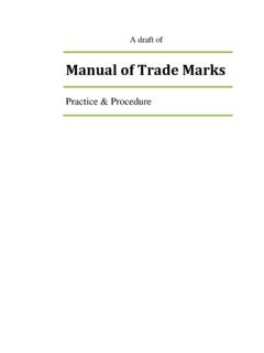 Manual of Trade Marks - Indian Patent Office
