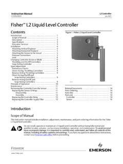 Fisher L2 Liquid Level Controller - Emerson Electric