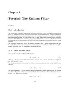 Chapter utorial: The Kalman Filter