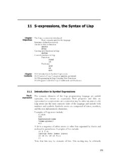 11 S-expressions, the Syntax of Lisp