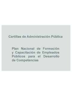Cartillas de Administraci&#243;n P&#250;blica Plan Nacional de ...