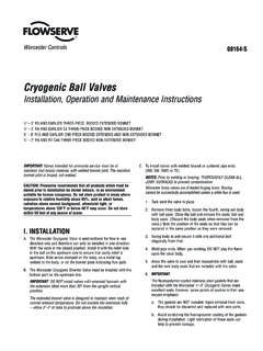 Cryogenic Ball Valves - CEXI