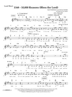 Lead Sheet 1168 - 10,000 Reasons (Bless the Lord)