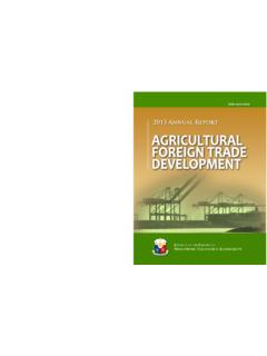 AGRICULTURAL FOREIGN TRADE DEVELOPMENT 2013 …