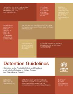 Detention Guidelines - UNHCR