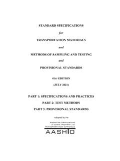 AASHTO Materials Standards, 41st Edition, 2021 - Table of ...