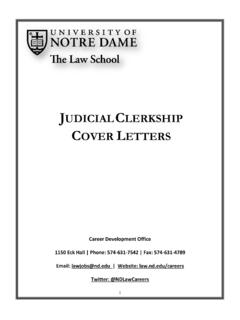 JUDICIAL CLERKSHIP COVER LETTERS