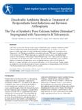 Dissolvable Antibiotic Beads in Treatment of ...