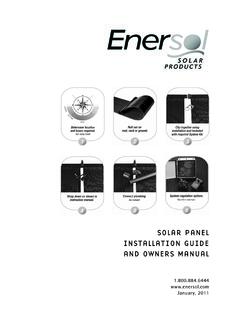 SOLAR PANEL INSTALLATION GUIDE AND OWNERS …