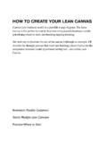 HOW TO CREATE YOUR LEAN CANVAS