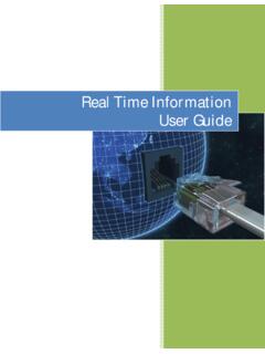 Real Time Information User Guide - Nicx Limited Winchester