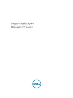 SupportAssist Agent Deployment Guide - Dell