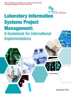 Laboratory Information Systems Project - APHL