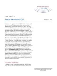 The Basics: Relative Value Units (RVUs)