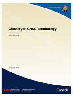 REGDOC-3.6 Glossary of CNSC Terminology