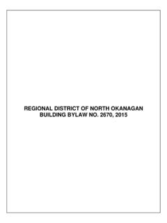 REGIONAL DISTRICT OF NORTH OKANAGAN …