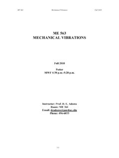 ME 563 MECHANICAL VIBRATIONS - College of Engineering