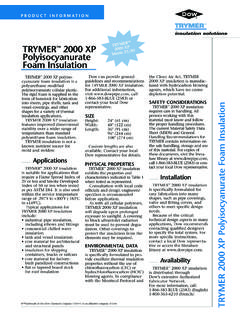 TRYMER 2000 XP Polyisocyanurate Foam …