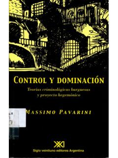 Control y Dominaci&#243;n. Teor&#237;as Criminol&#243;gicas …