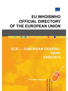 EUROPEAN UNION EU WHOISWHO OFFICIAL DIRECTORY …