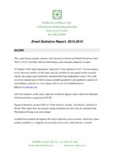 Email Statistics Report, 2015-2019 - The Radicati Group, Inc.
