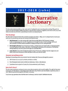 The Narrative Lectionary - Working Preacher