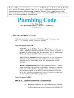 Plumbing Code - San Diego
