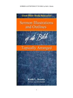 SERMON ILLUSTRATIONS OF THE BIBLE by Keith L. Brooks