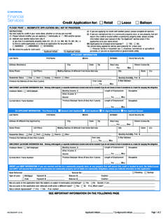 Credit Application for: ☐ Retail Lease Balloon