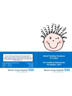 Infant Feeding Guidance 0 2 Years For health professionals ...
