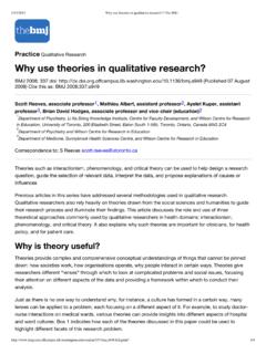 Why use theories in qualitative research?