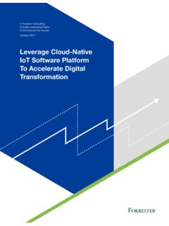 Leverage Cloud-Native IoT Software Platform To …