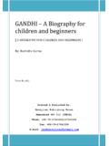 GANDHI – A Biography for - Mahatma Gandhi