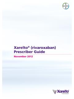 Xarelto (rivaroxaban) Prescriber Guide