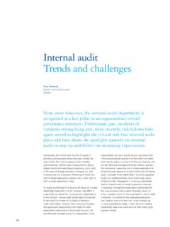 Internal audit Trends and challenges - Deloitte
