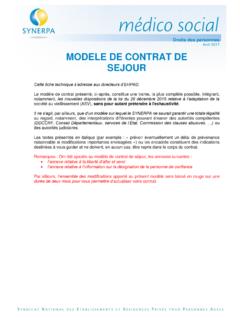 MODELE DE CONTRAT DE SEJOUR - synerpa.fr