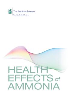 HEALTH EFFECTS of AMMONIA - TFI | The Fertilizer Institute