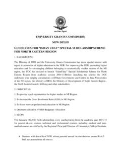 GUIDELINES FOR “ISHAN UDAY” SPECIAL SCHOLARSHIP …