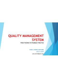QUALITY MANAGEMENT SYSTEM - College of Pharmacy