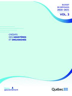 CR&#201;DITS DES MINIST&#200;RES ET ORGANISMES - Quebec.ca