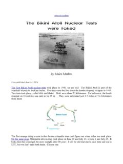 The Bikini Atoll Nuclear Tests were Faked - …