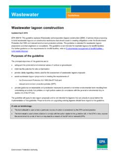 Wastewater lagoon construction guidelines