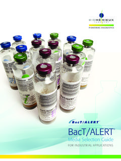 BacT/ALERT - In Vitro Diagnostics and Microbiology Testing ...