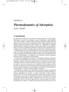 Thermodynamics of Adsorption