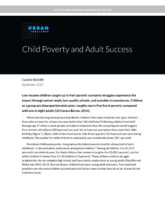 Child Poverty and Adult Success - Urban Institute