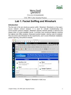 Lab 1: Packet Sniffing and Wireshark - Wayne State University