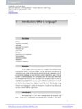 1 Introduction: What is language? - Cambridge …