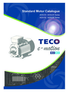 Standard Motor Catalogue - TECO