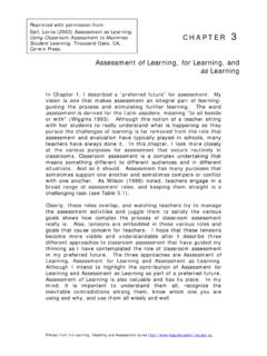 Assessment of Learning,